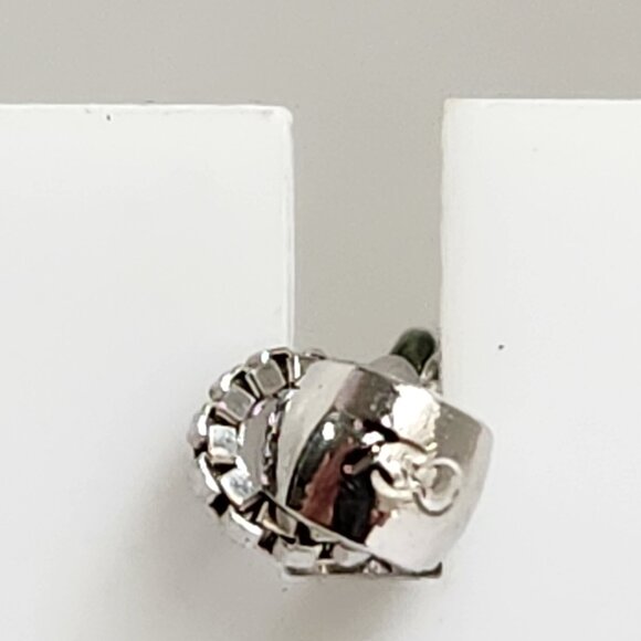 True 90's 18K Cross Clover Peridot Pendant w/ 18" 925 Italy Chain - Picture 6 of 9